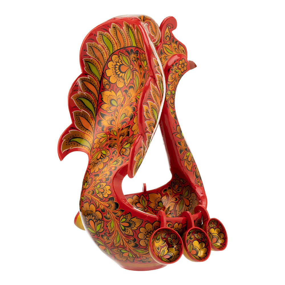 Братина «Павлин». Хохлома - интернет магазин Русь Велика я фото 2