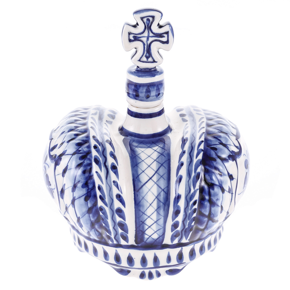 Штоф «Корона». Гжель - интернет магазин Русь Велика я 