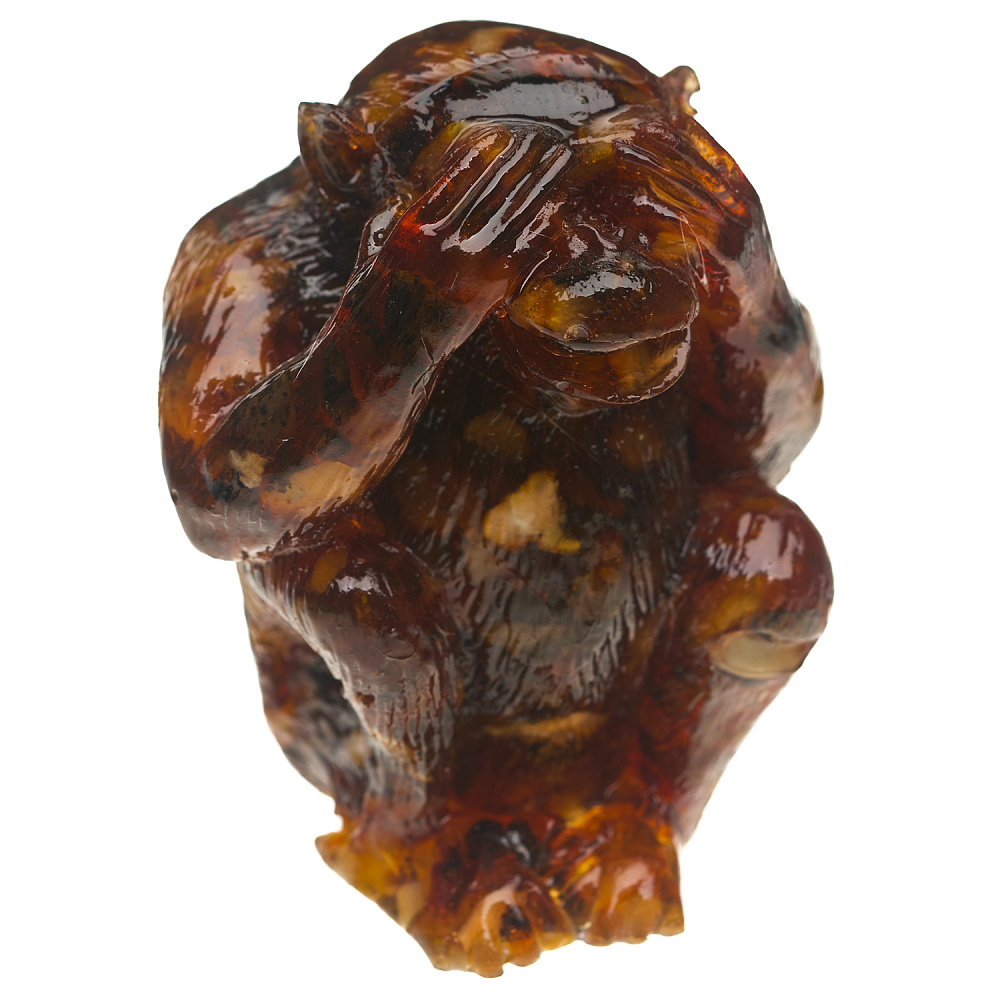 Набор статуэток из янтаря «Обезьянки трио» - интернет магазин Русь Велика я фото 3