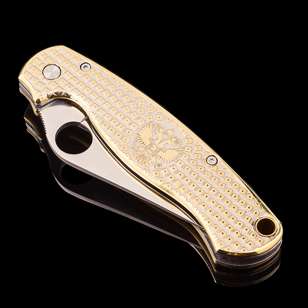 Нож сувенирный складной «Герб РФ». Златоуст - интернет магазин Русь Велика я 