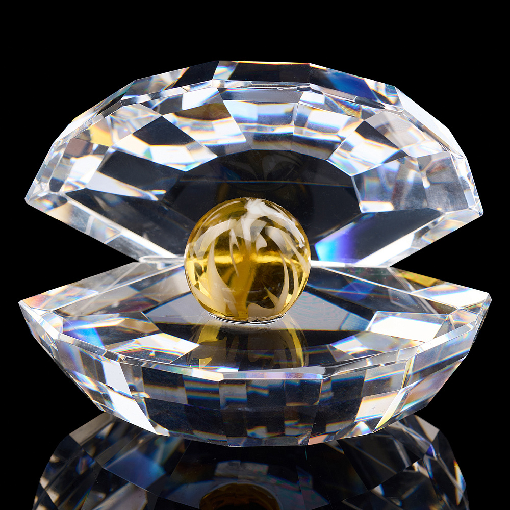 Сувенир из хрусталя «Ракушка жемчужная» - интернет магазин Русь Велика я 