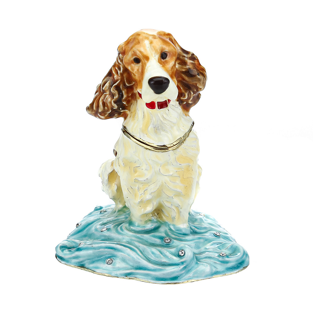 Шкатулка «Спаниель». Традиции Фаберже - интернет магазин Русь Велика я фото 1