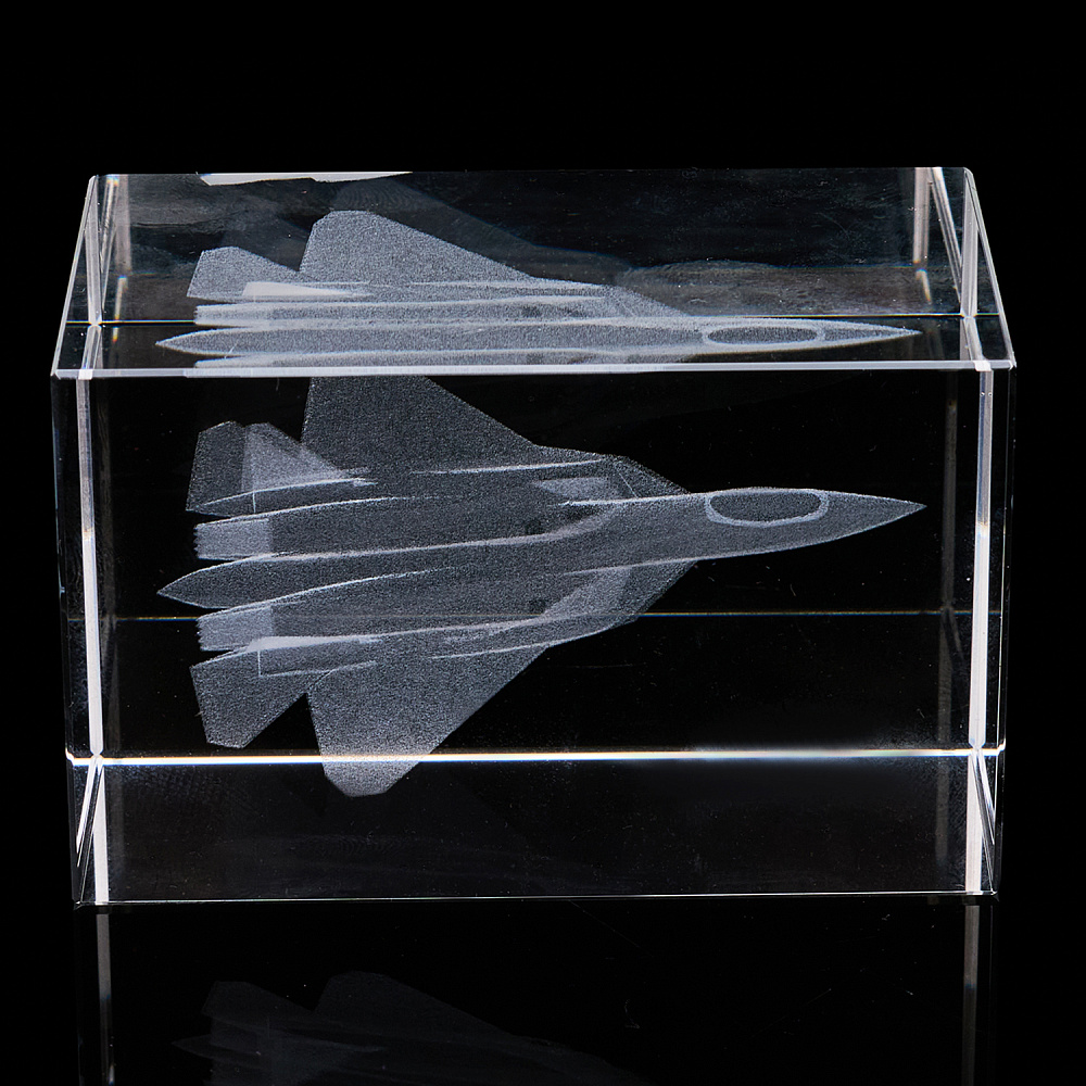 Лазерная графика. Куб «Самолет тяжелый истребитель» - интернет магазин Русь Велика я 