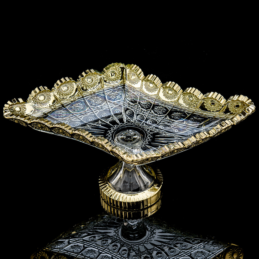 Ваза для фруктов с позолотой - интернет магазин Русь Велика я 