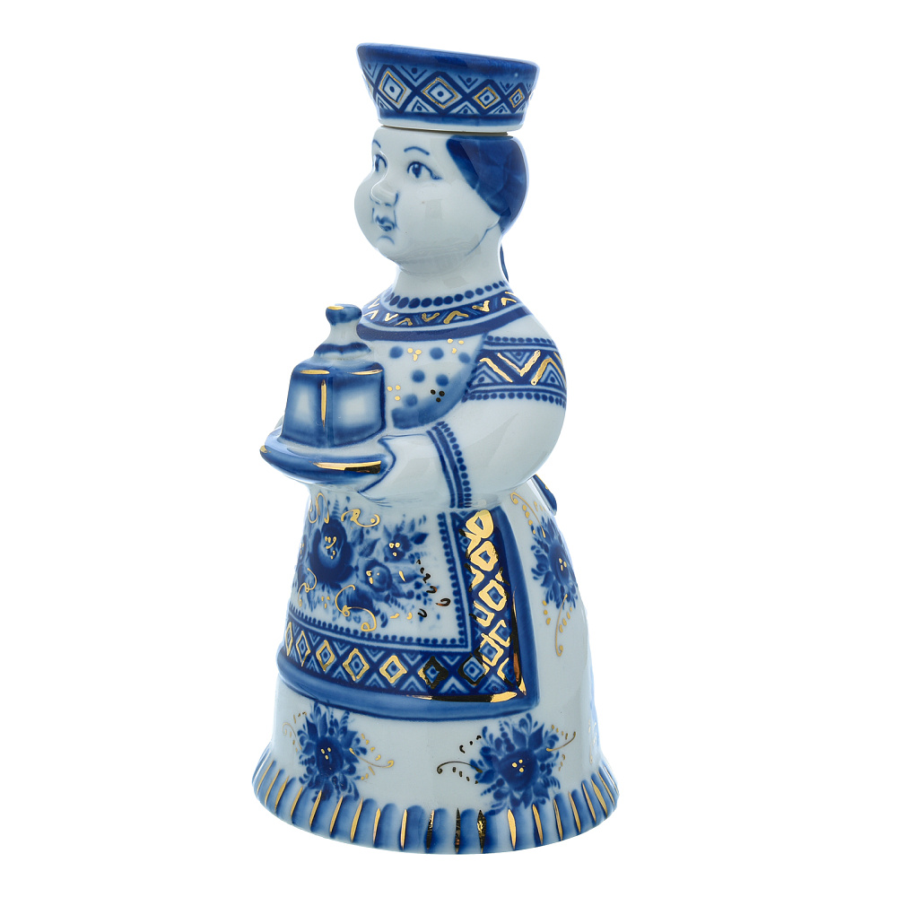 Штоф «Матрена». Гжель в золоте - интернет магазин Русь Велика я фото 2