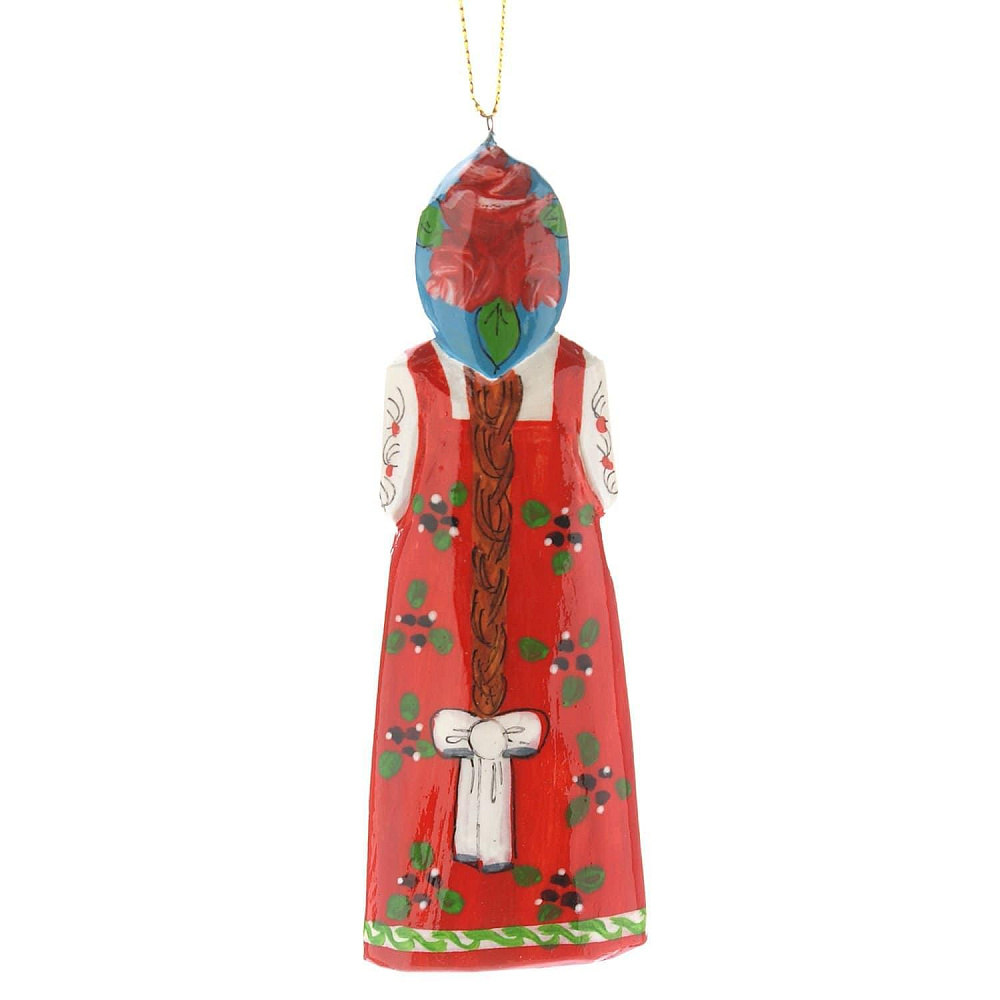 7883-12*4см Нат.дерево Сувенир КУКЛА нарядная резная - интернет магазин Русь Велика я фото 5