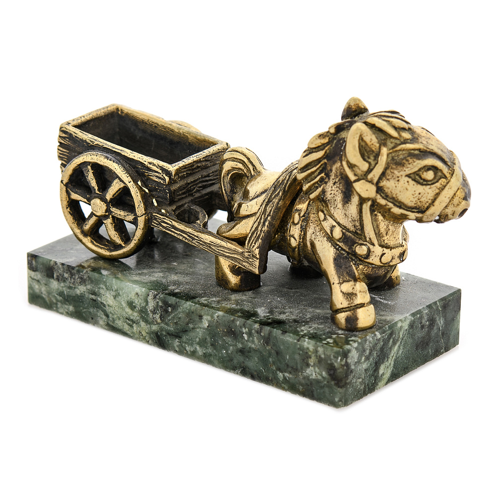 Бронзовая статуэтка «Пони с тележкой» - интернет магазин Русь Велика я фото 2