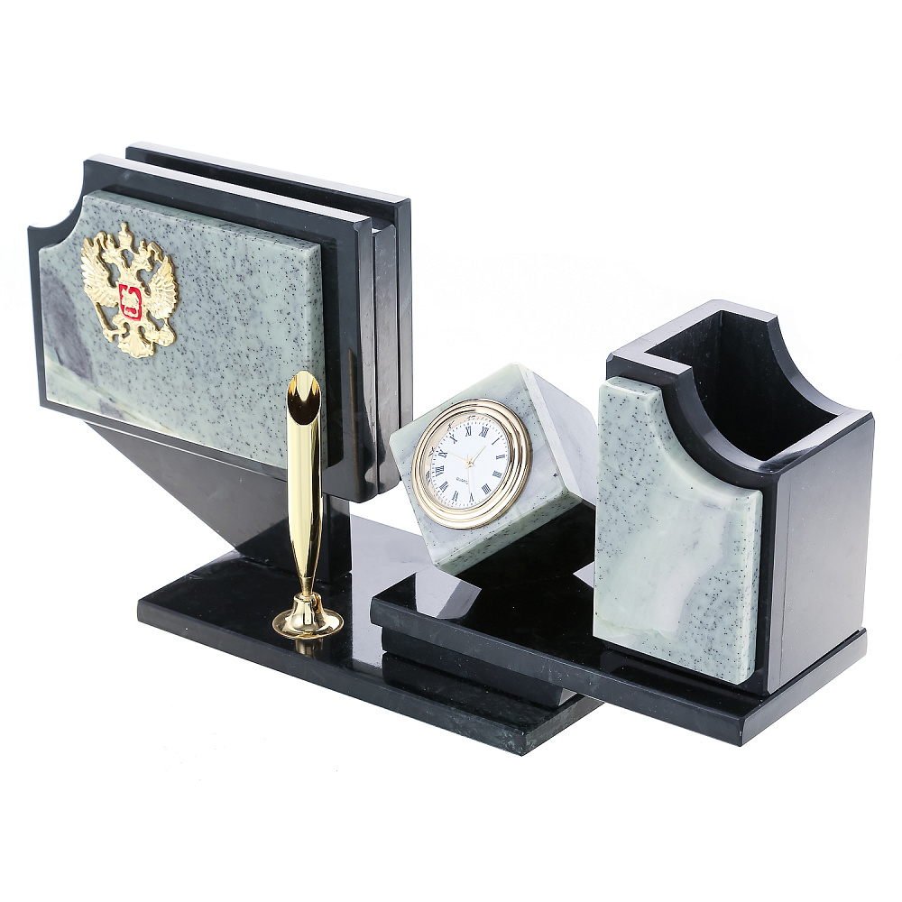 Письменный набор из натурального камня «Герб» - интернет магазин Русь Велика я фото 4