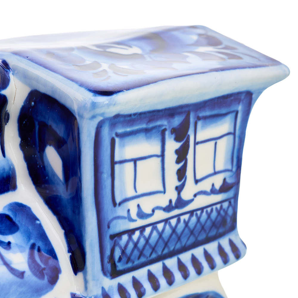 Штоф со стопками «Паровоз». Гжель - интернет магазин Русь Велика я фото 6