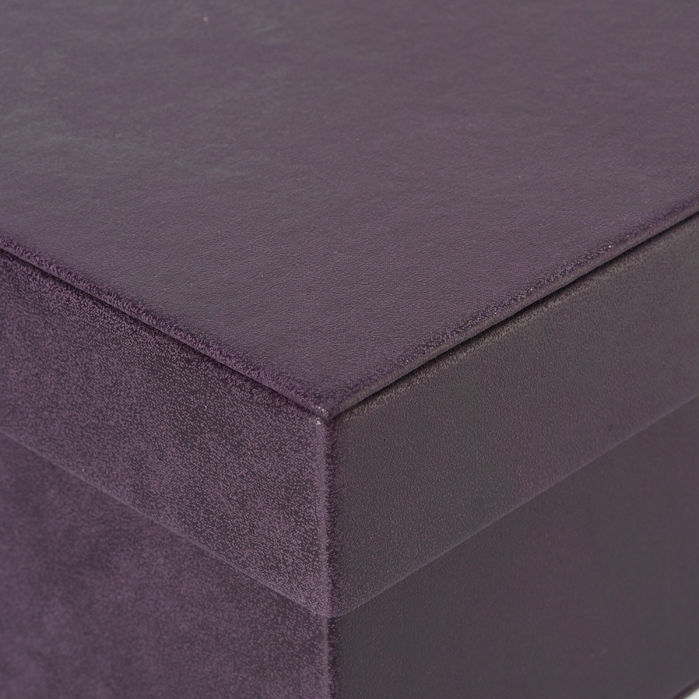 Подарочная упаковка из экокожи фиолетовая 17х17х10 см - интернет магазин Русь Велика я фото 2