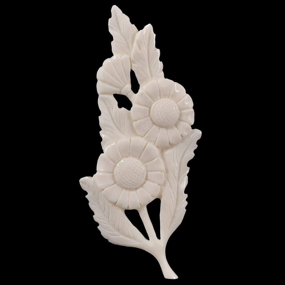 Брошь из рога лося «Цветы» - интернет магазин Русь Велика я фото 2