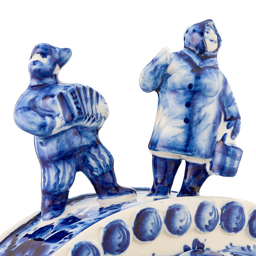 Часы настольные «На мосту». Гжель - интернет магазин Русь Велика я фото 3