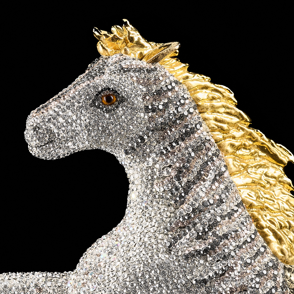 Символ 2026 года. Скульптура с хрустальными стразами «Лошадь» - интернет магазин Русь Велика я фото 1
