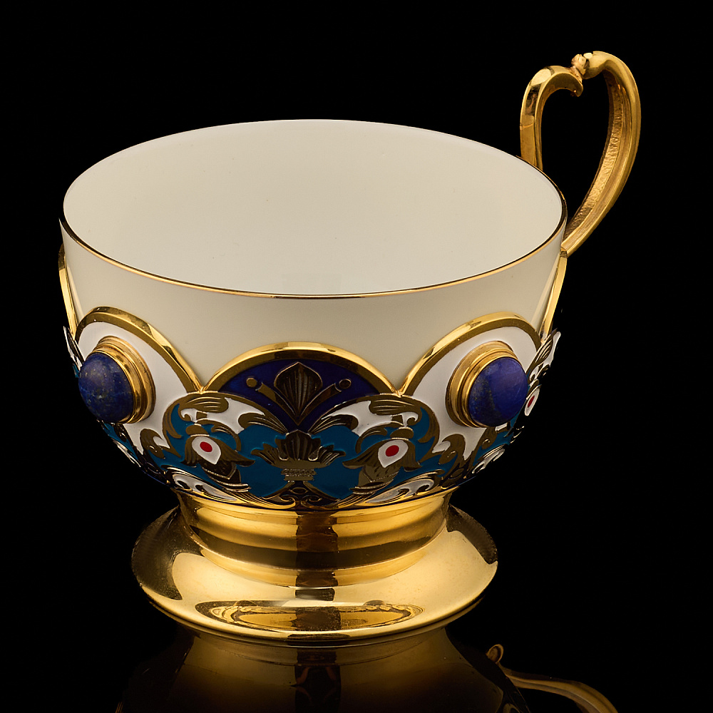 Самовар 3 л с сервизом на 4 персоны «Чаепитие». Златоуст - интернет магазин Русь Велика я фото 13