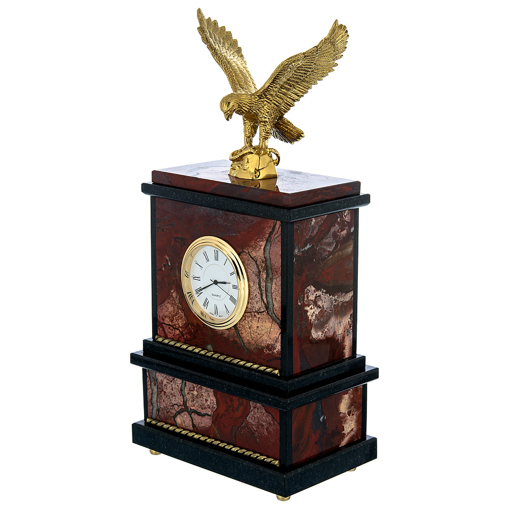 Настольные часы из камня «Орел». Златоуст - интернет магазин Русь Велика я фото 3