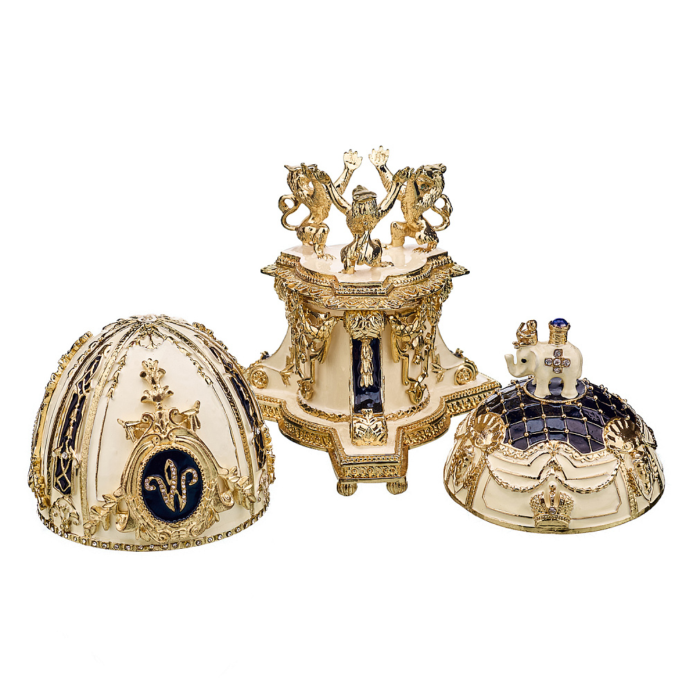 Пасхальное яйцо-шкатулка «Царское». Традиции Фаберже - интернет магазин Русь Велика я фото 2