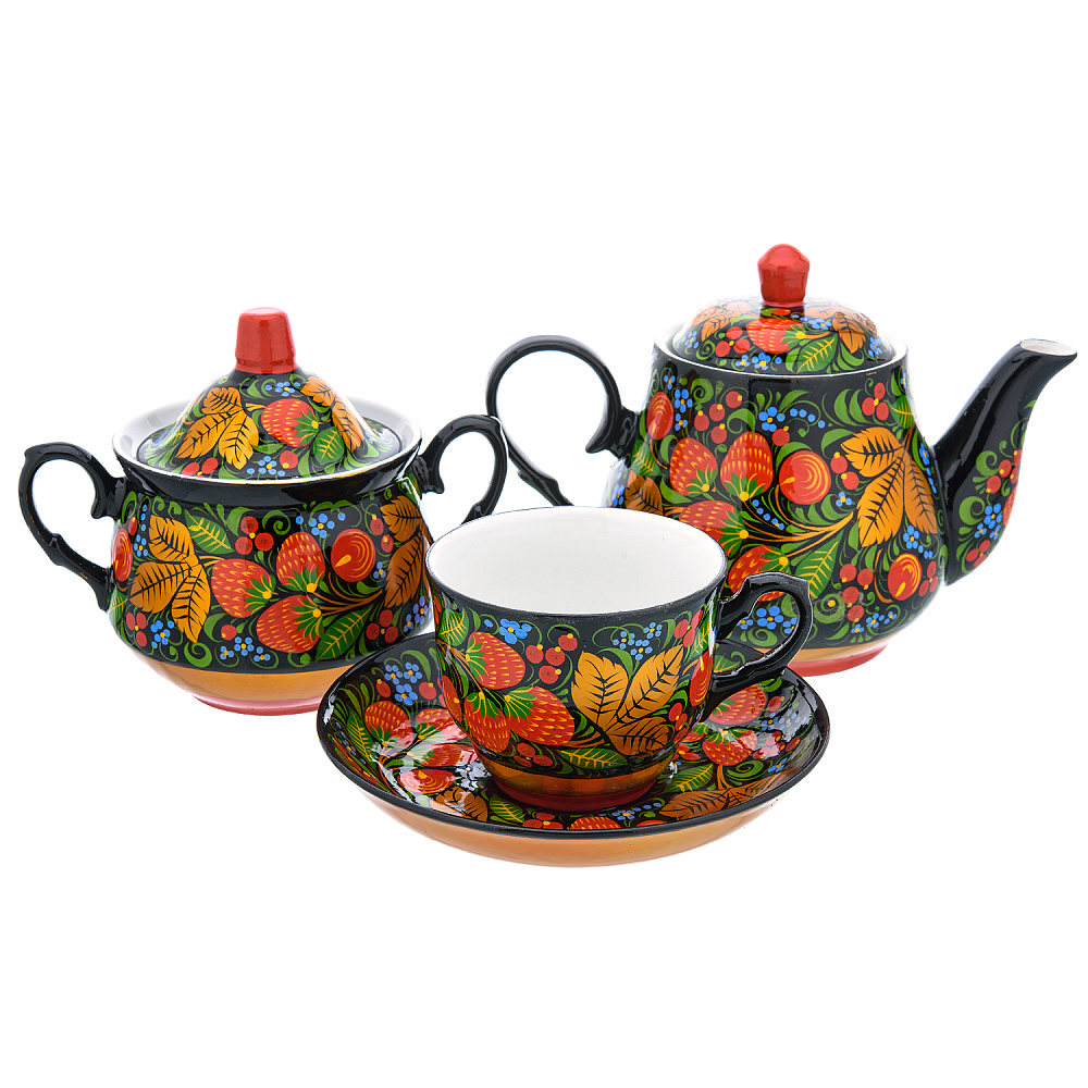 Самовар электрический 3 л «Клубника». Хохлома - интернет магазин Русь Велика я фото 7