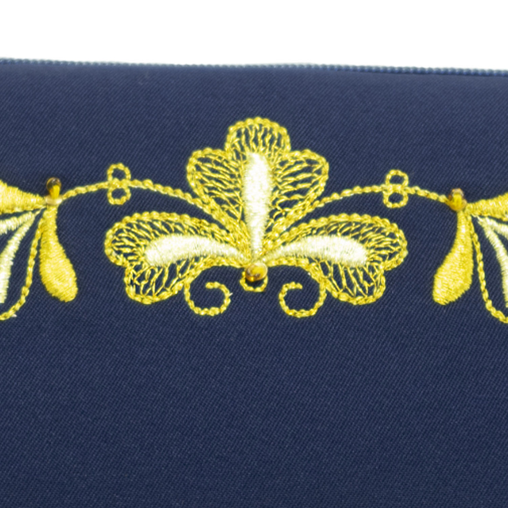 Косметичка «Листопад». Темно-синяя с вышивкой - интернет магазин Русь Велика я фото 2