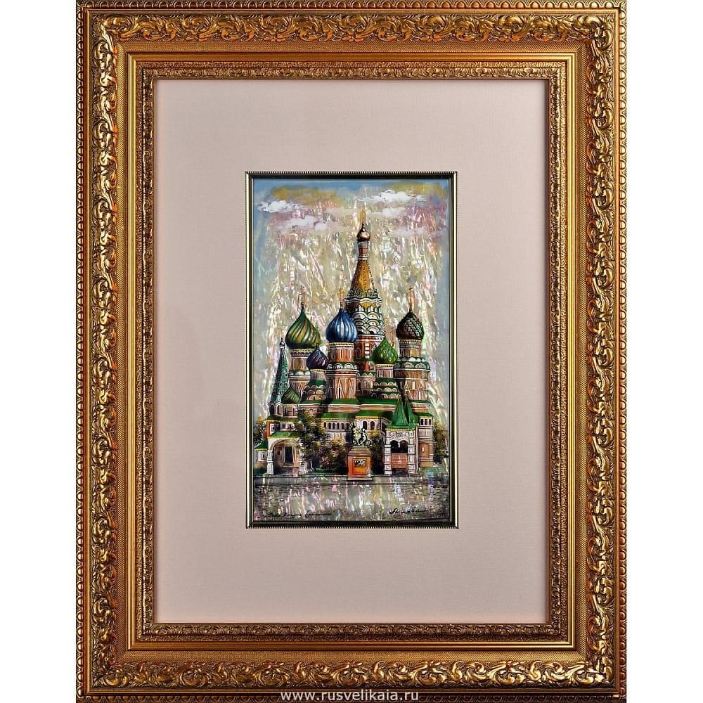 Картина «Москва. Храм Василия Блаженного. Лето» 34 х 42 см - интернет магазин Русь Велика я 