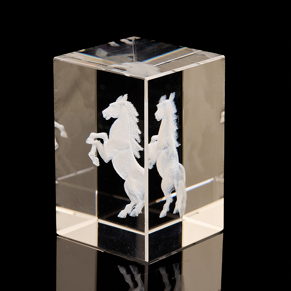 Символ 2026 года. Лазерная графика. Куб «Лошадь» - интернет магазин Русь Велика я фото 2