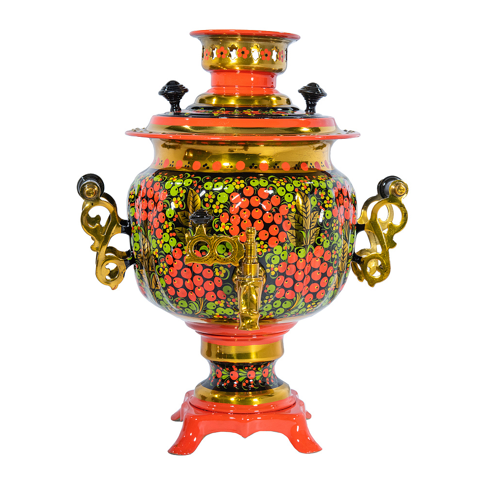 Самовар электрический 3 л «Рябина». Хохлома - интернет магазин Русь Велика я фото 2