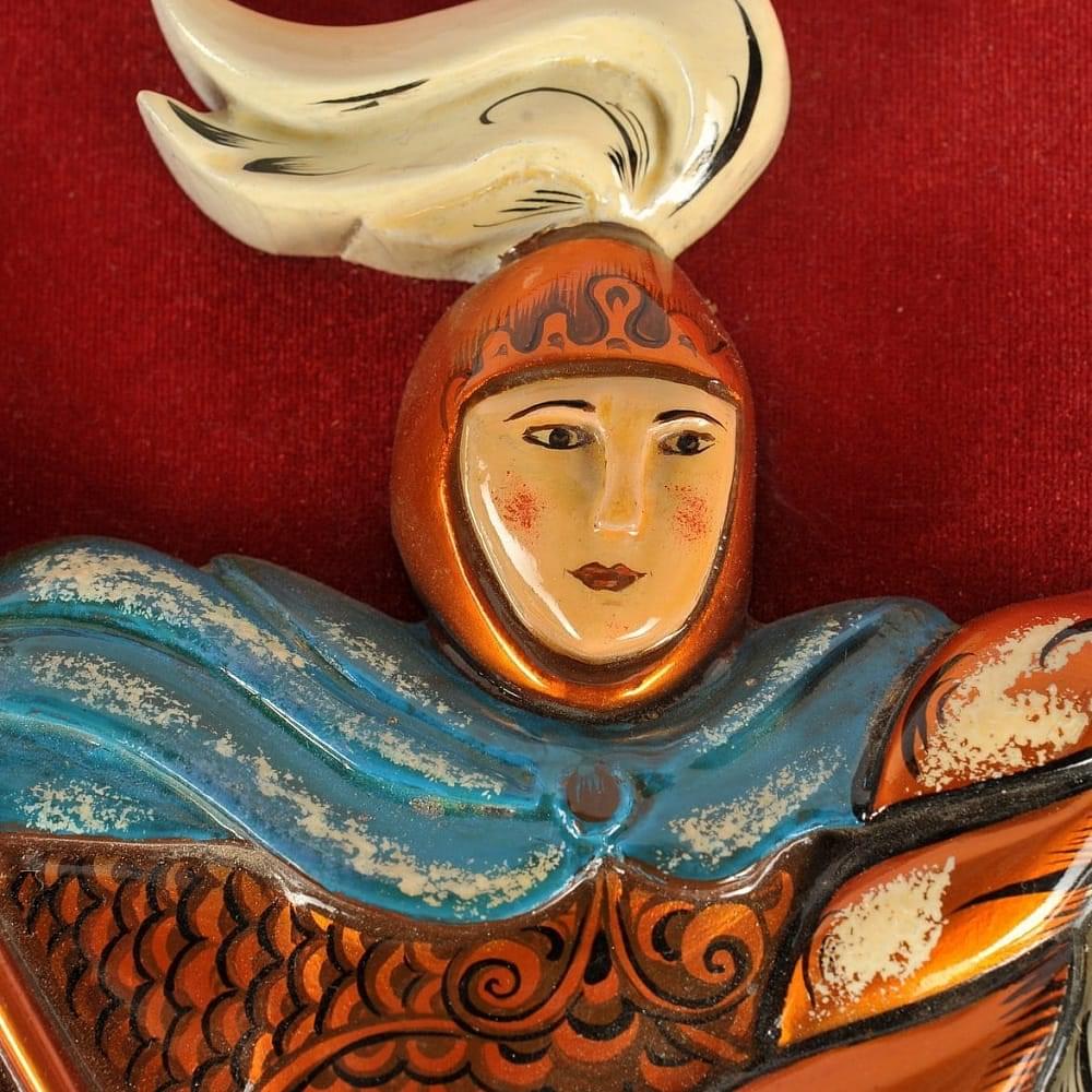 Герб настенный «Георгий Победоносец» Хохлома 65 х 80 см - интернет магазин Русь Велика я фото 2