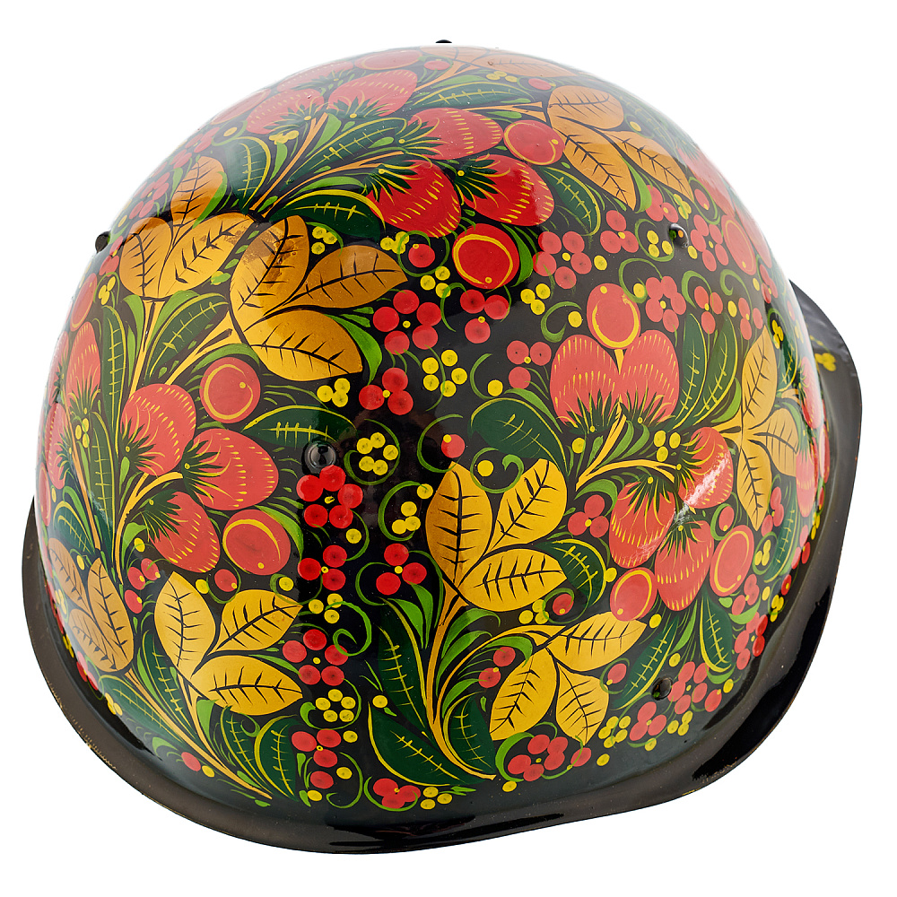 Каска солдатская сувенирная «Клубника». Хохлома - интернет магазин Русь Велика я фото 3