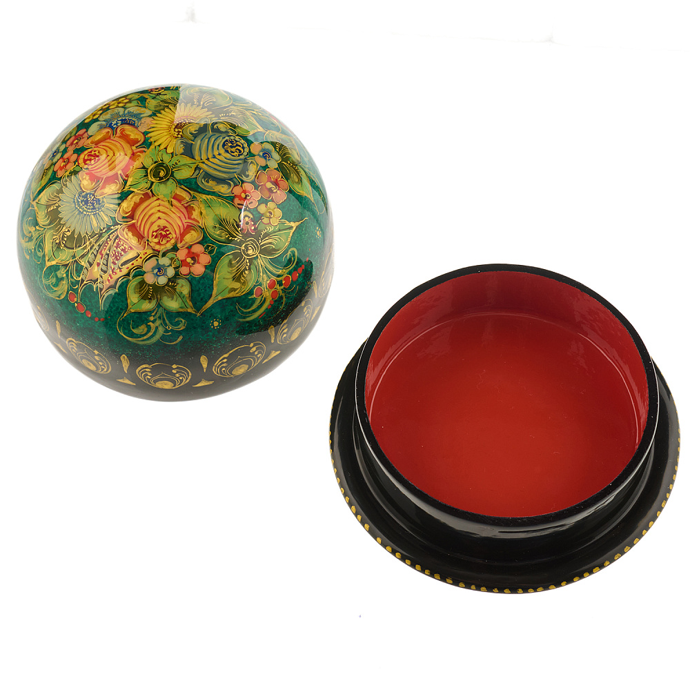 Шкатулка с художественной росписью «Цветы» - интернет магазин Русь Велика я фото 2