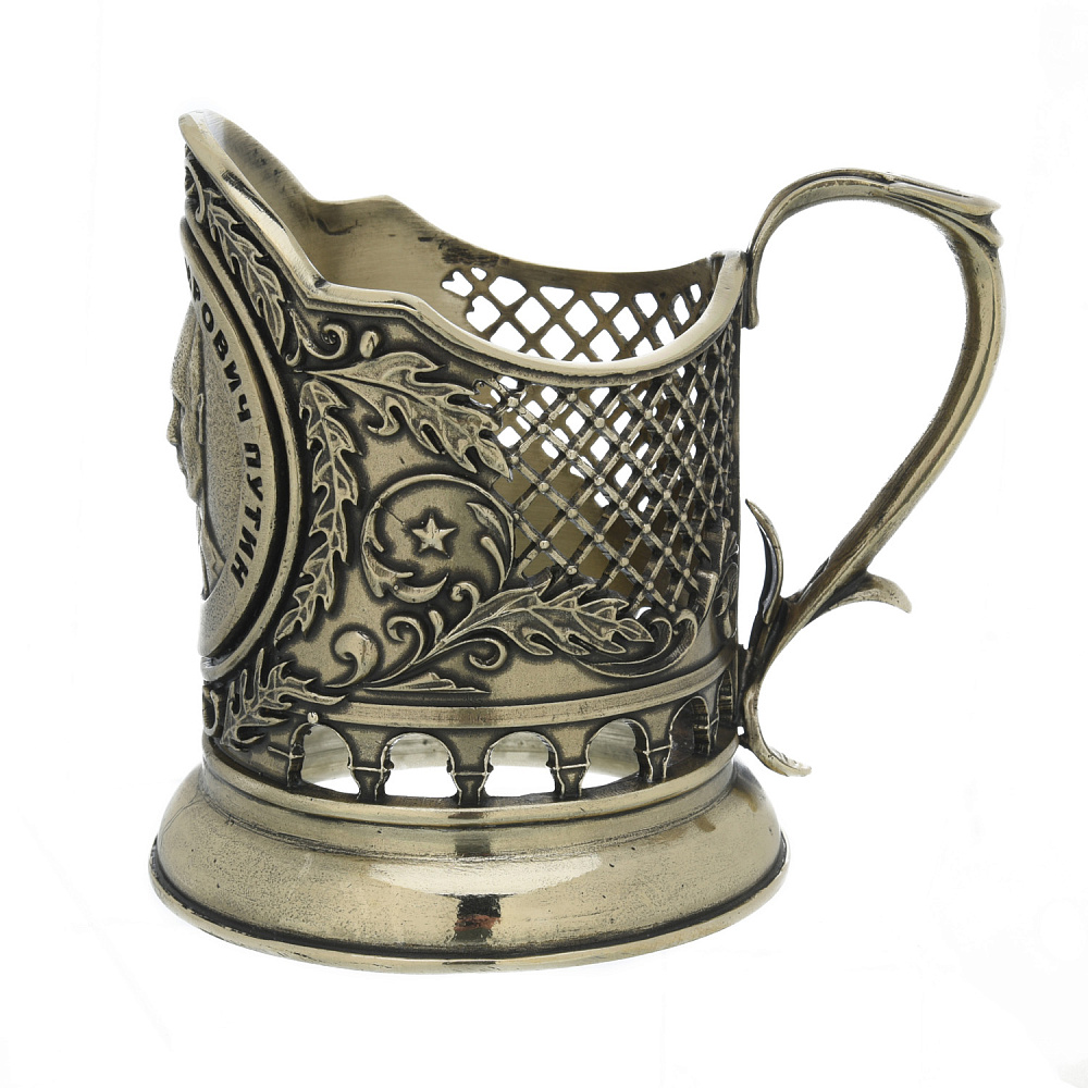 Подстаканник бронзовый «Великой стране - великое будущее» - интернет магазин Русь Велика я фото 3