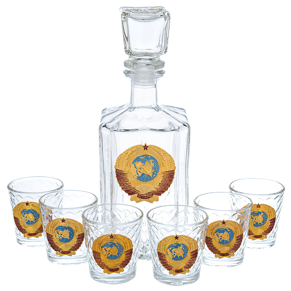 Питейный набор на 6 персон «Герб СССР» - интернет магазин Русь Велика я 