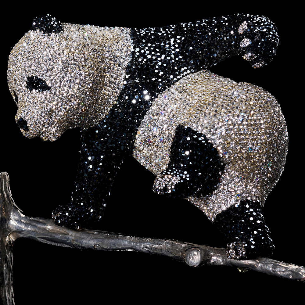 Статуэтка с хрустальными стразами «Панда» - интернет магазин Русь Велика я фото 1