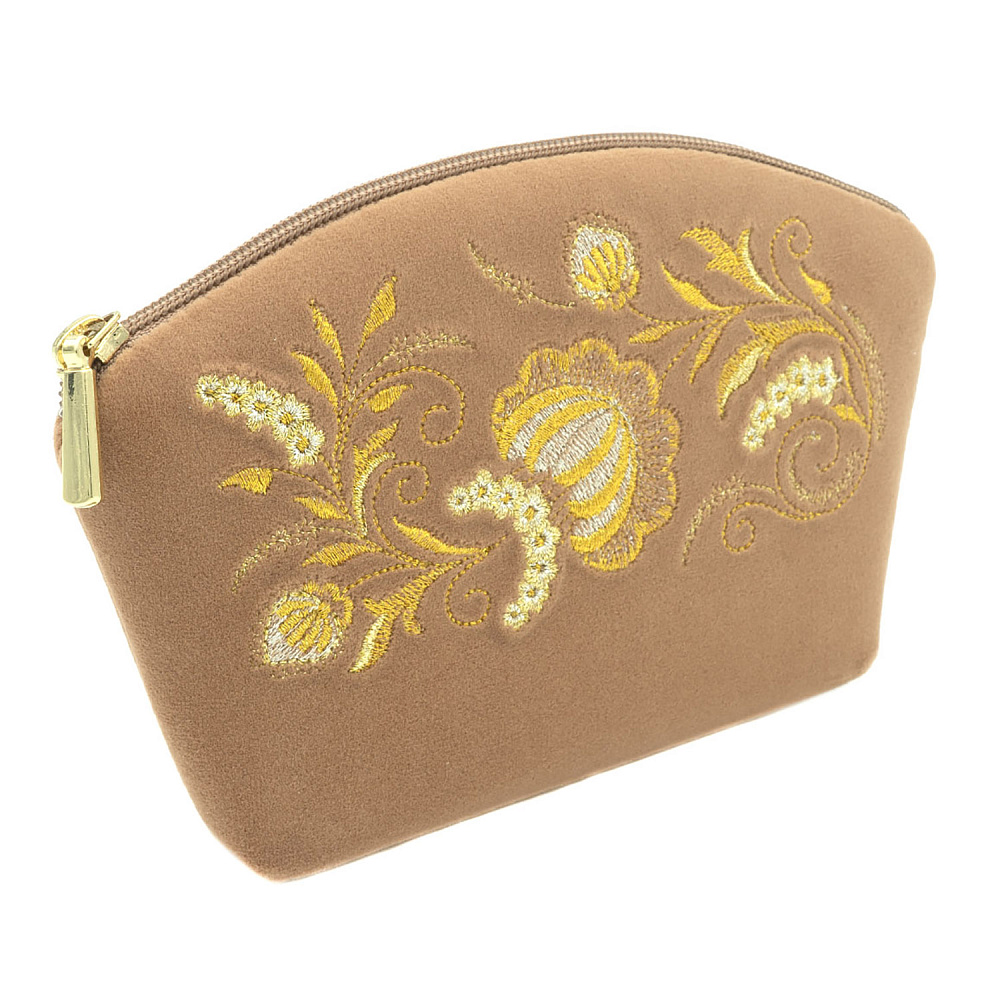Косметичка «Серенада». Бежевая с вышивкой - интернет магазин Русь Велика я 