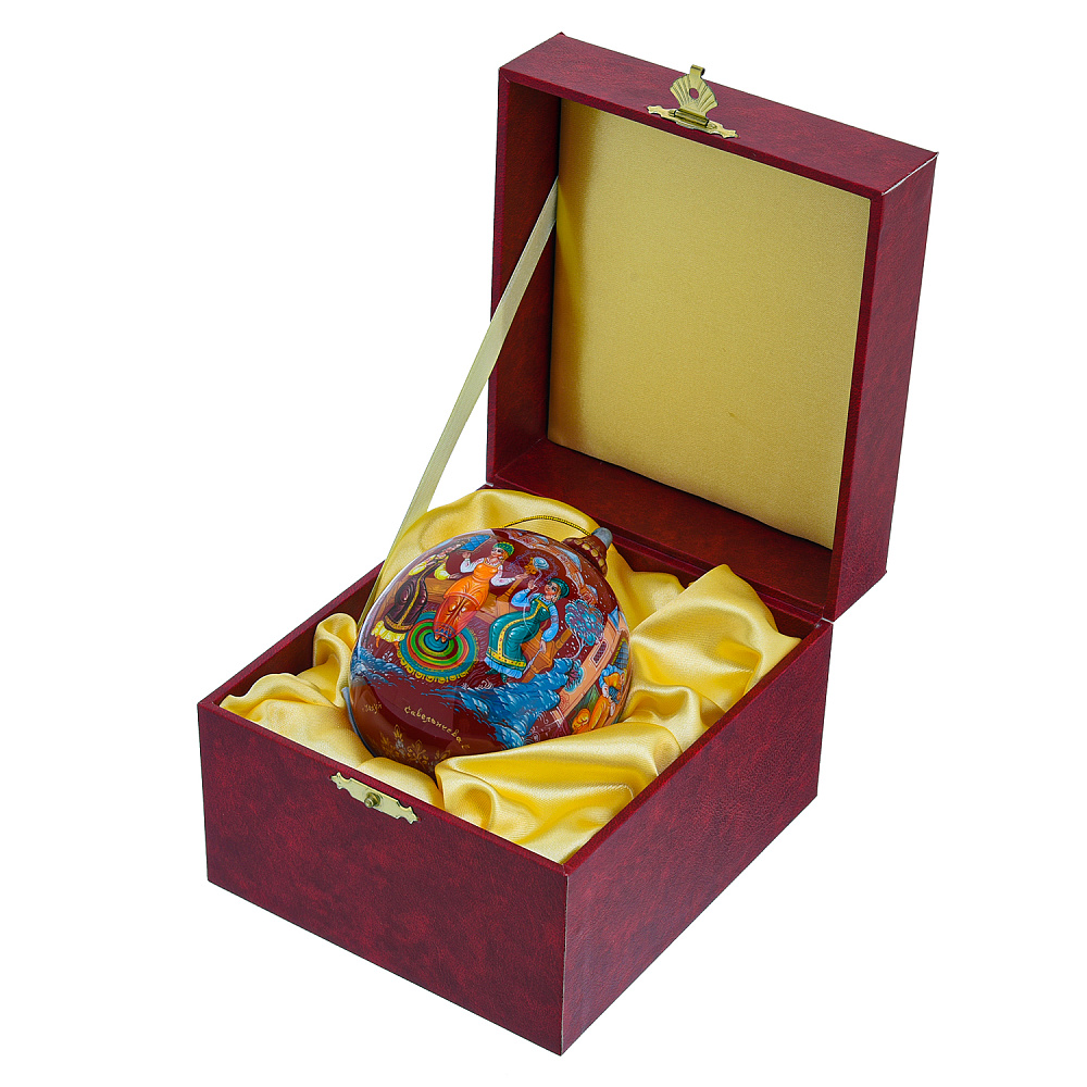 Елочный шар с росписью «Сказка о царе Салтане» - интернет магазин Русь Велика я фото 1