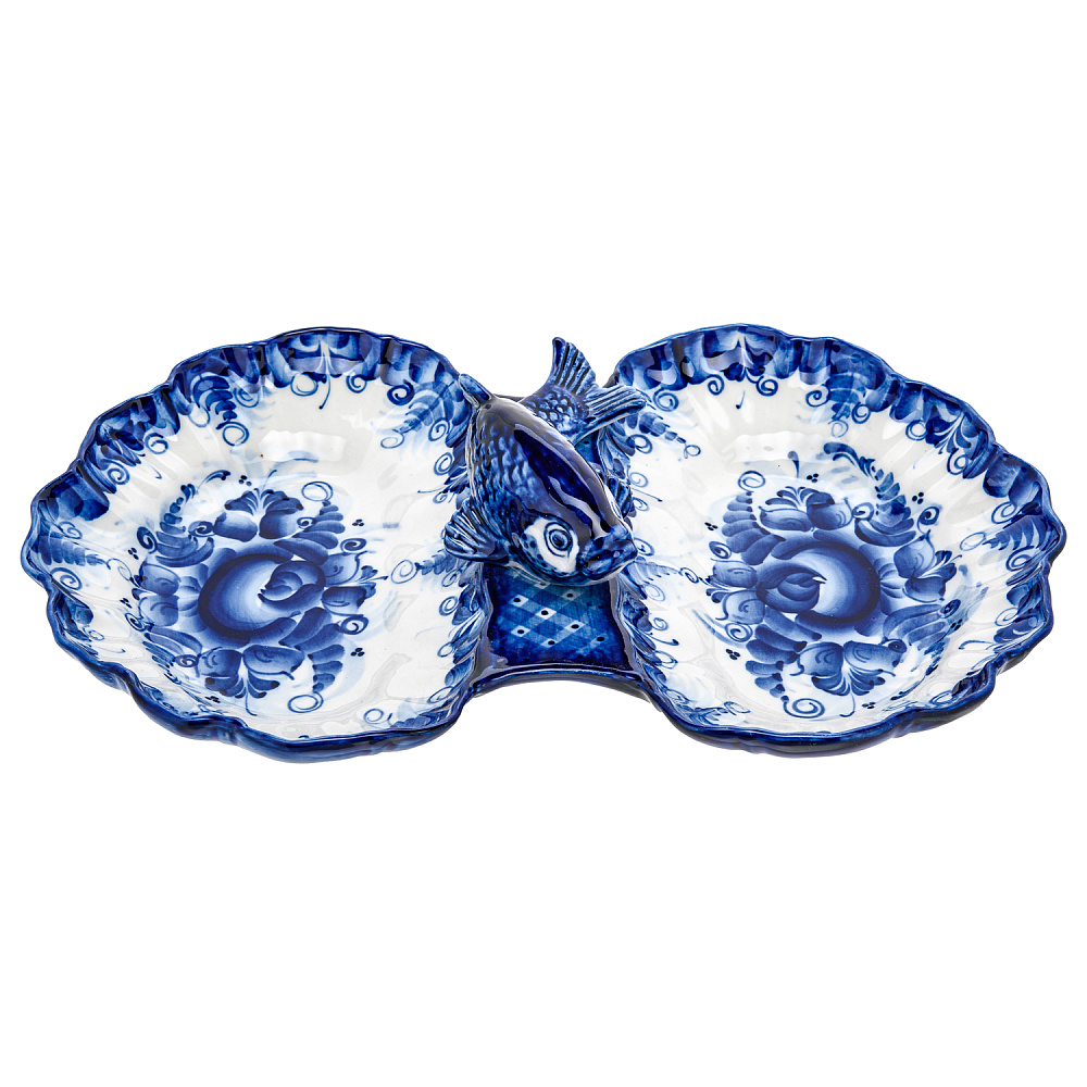 Менажница «Рыбка». Гжель - интернет магазин Русь Велика я фото 2