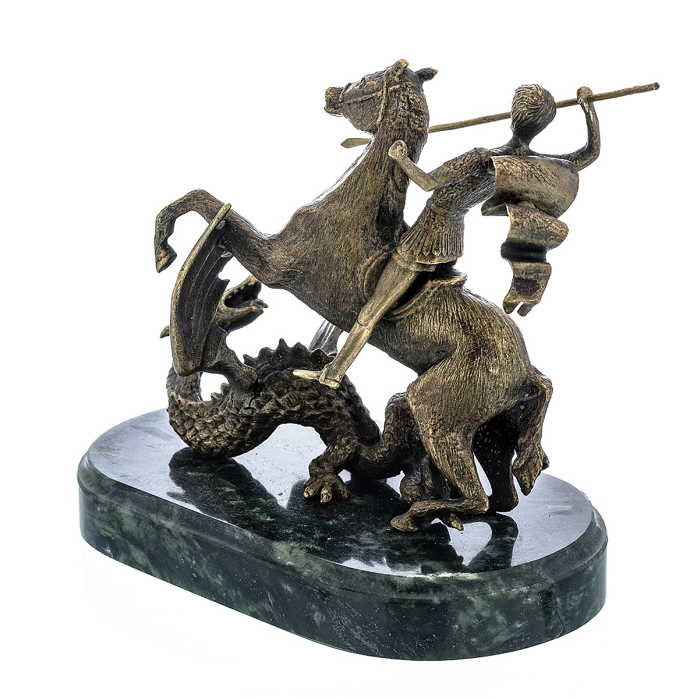 Бронзовая скульптура «Георгий Победоносец» - интернет магазин Русь Велика я фото 4