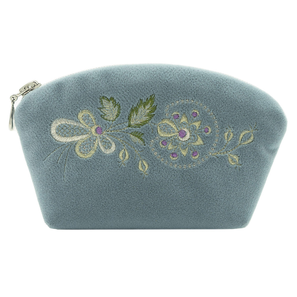 Косметичка «Заря». Голубая с вышивкой - интернет магазин Русь Велика я фото 1