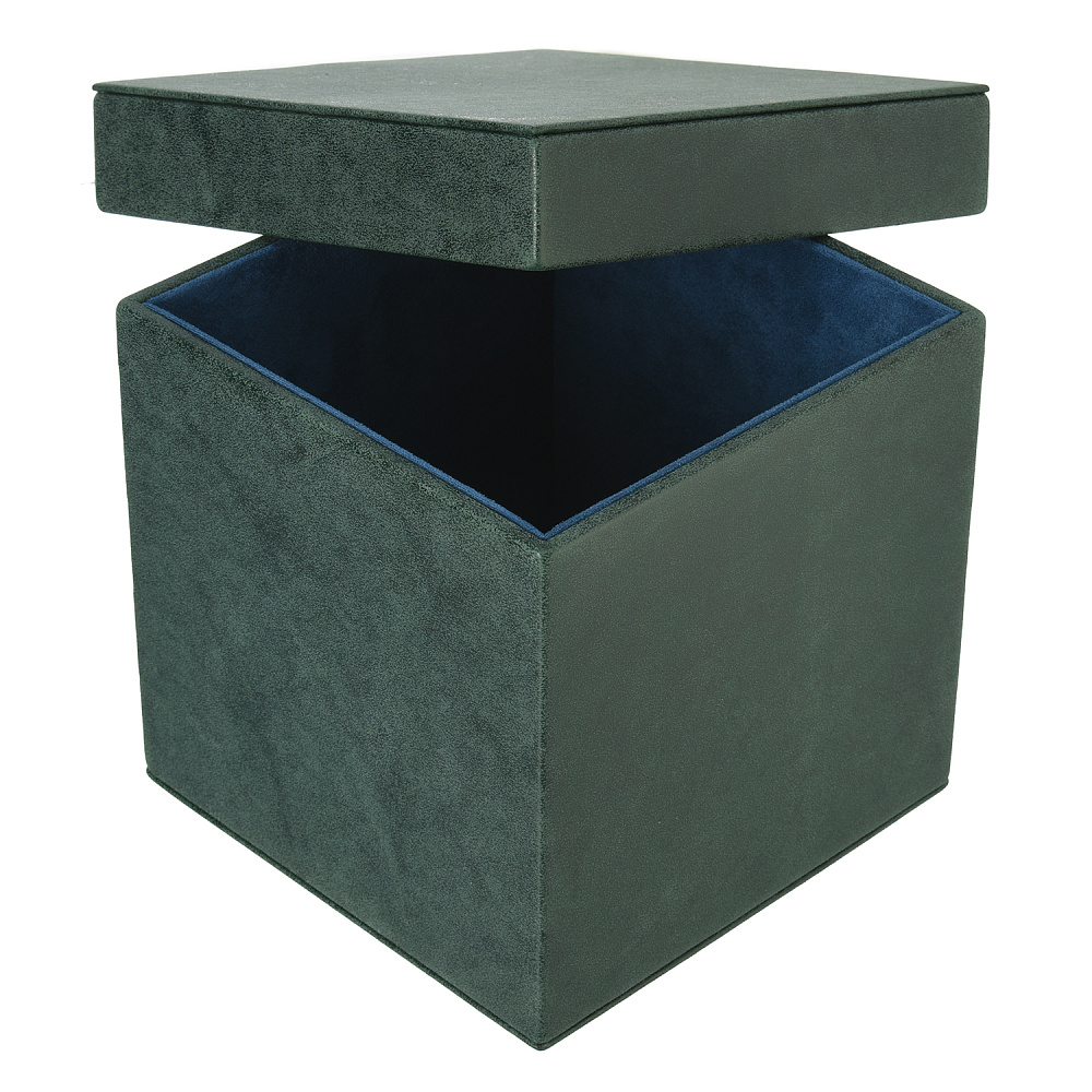 Подарочная упаковка из экокожи зеленая 16х16х16 см - интернет магазин Русь Велика я фото 1