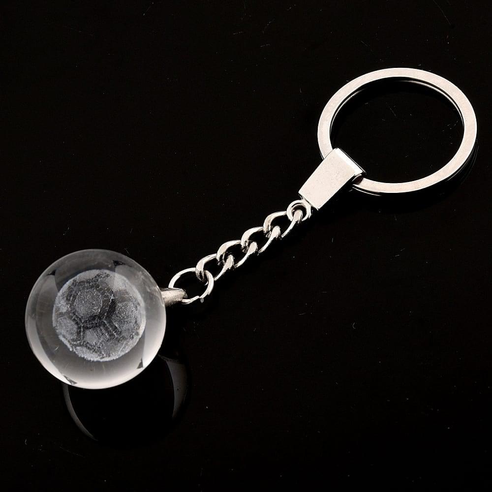 0050688  Лазерная графика БРЕЛОК «Футбольный мяч» дл.9см - интернет магазин Русь Велика я 