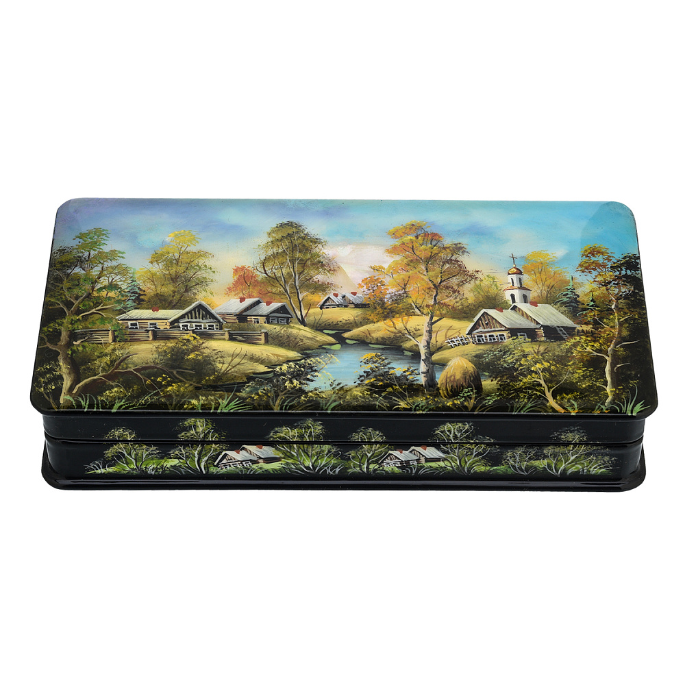 Шкатулка с художественной росписью «Осень» - интернет магазин Русь Велика я 