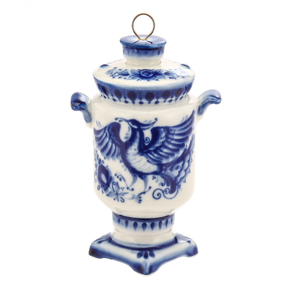 Самовар сувенирный. Гжель - интернет магазин Русь Велика я фото 2