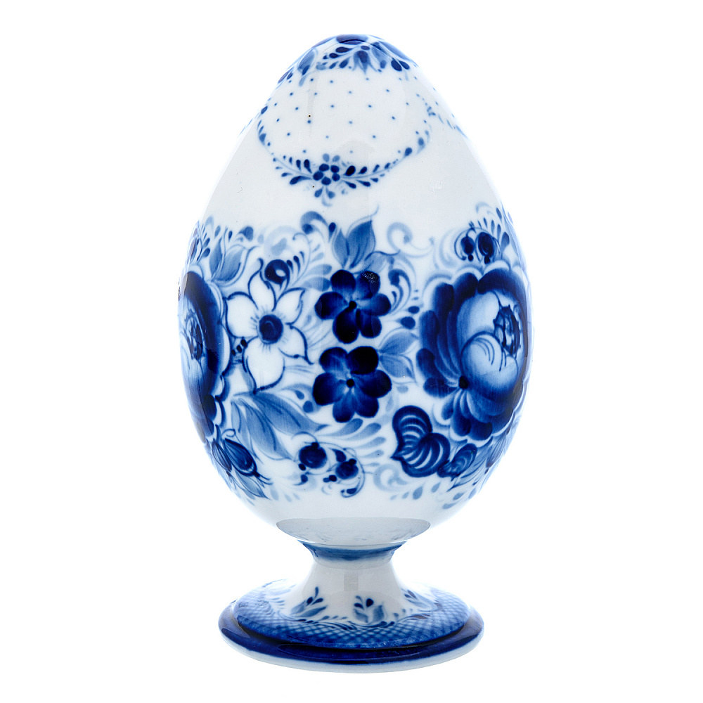 Фарфоровое пасхальное яйцо. Гжель - интернет магазин Русь Велика я фото 2