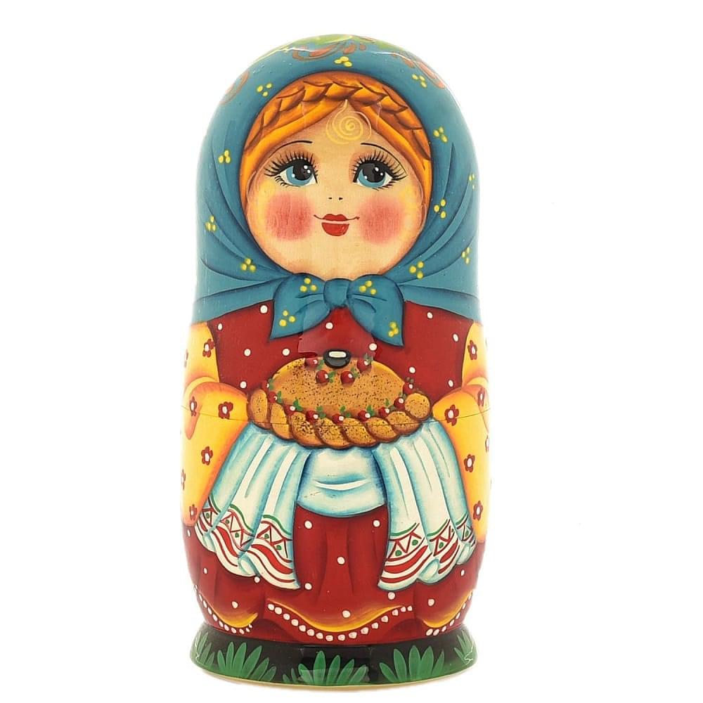 Матрешка с самоваром рисунок