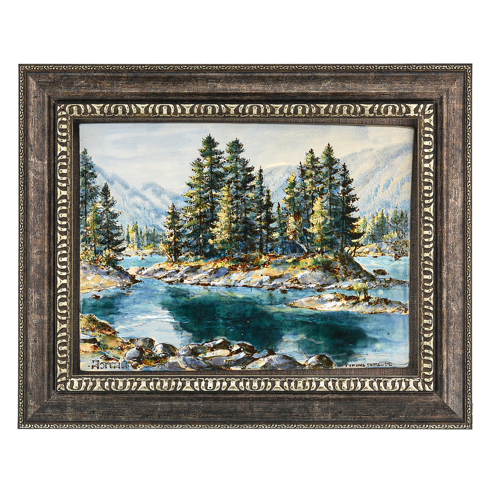 Панно керамическое с росписью «Алтай» 48х39 см - интернет магазин Русь Велика я 