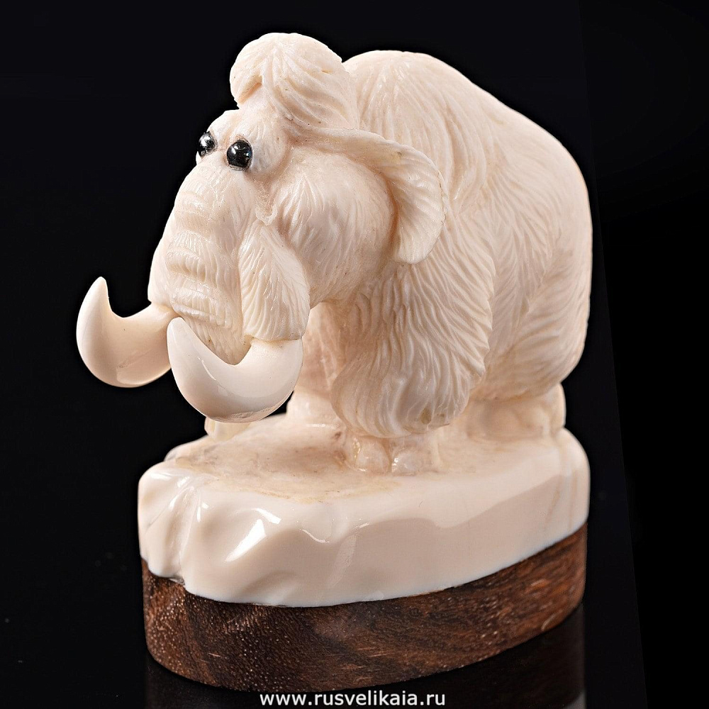 Скульптура из кости «Смешной мамонт» - интернет магазин Русь Велика я фото 2