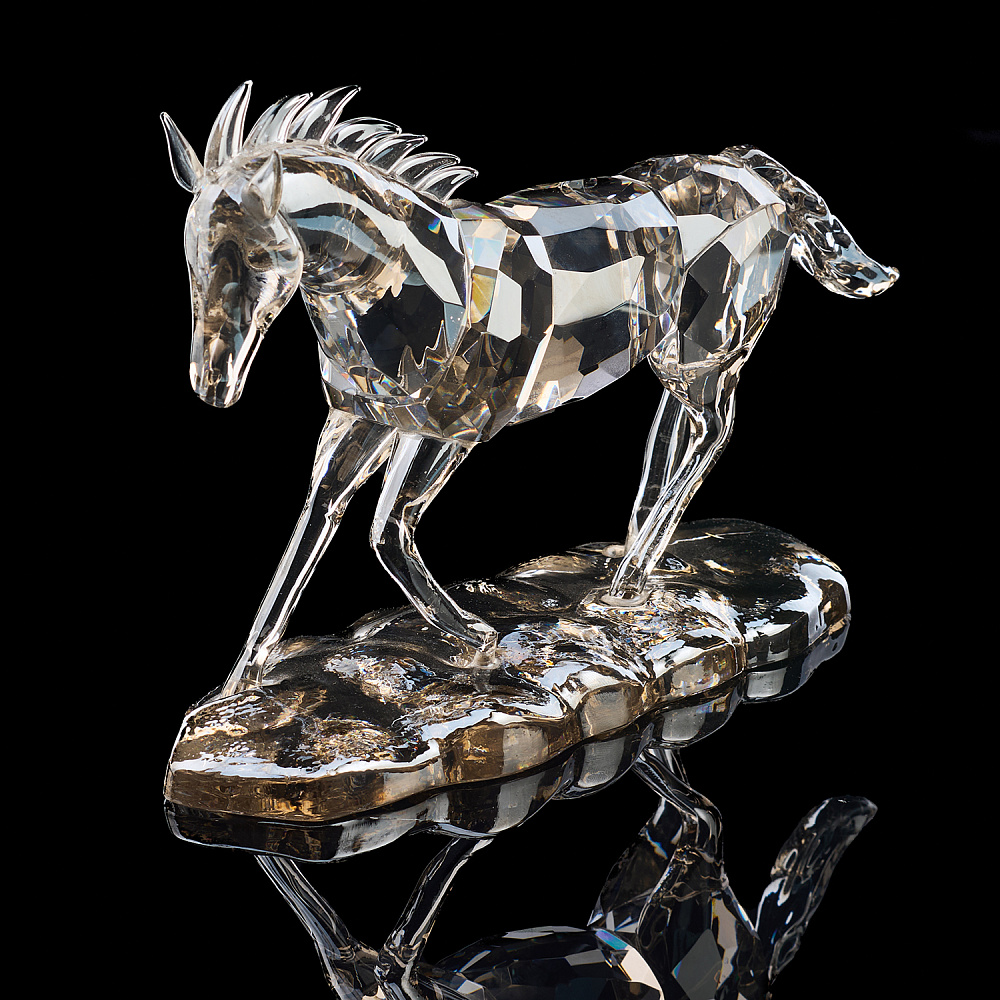 Символ 2026 года. Статуэтка из хрусталя «Лошадь». Asfour Crystal покрытие Aura - интернет магазин Русь Велика я фото 1