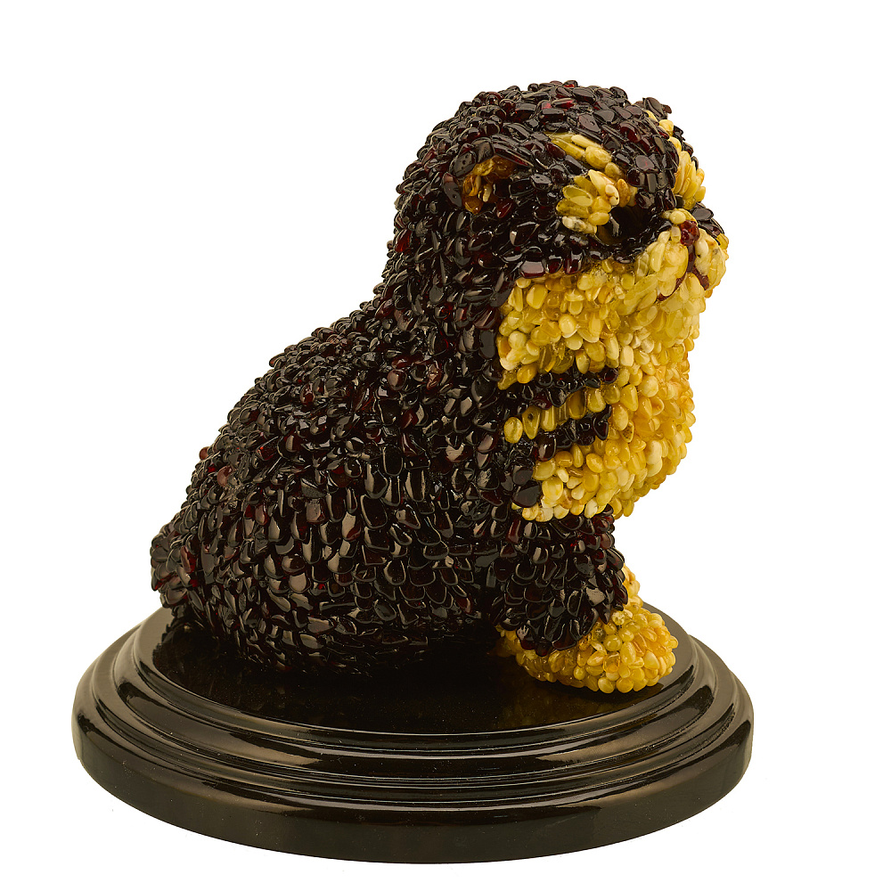 Скульптура из янтаря «Котенок» - интернет магазин Русь Велика я фото 1