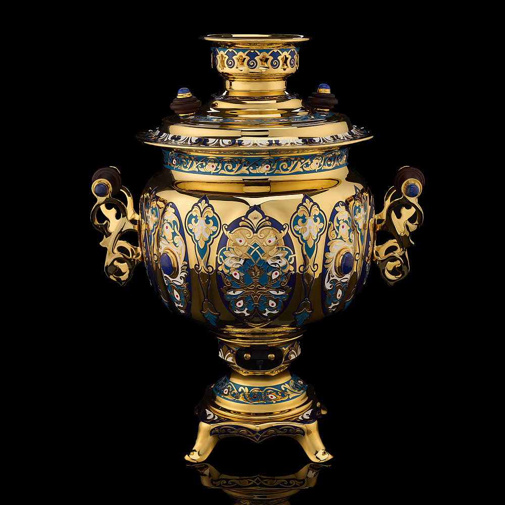 Самовар 3 л с сервизом на 4 персоны «Чаепитие». Златоуст - интернет магазин Русь Велика я фото 6