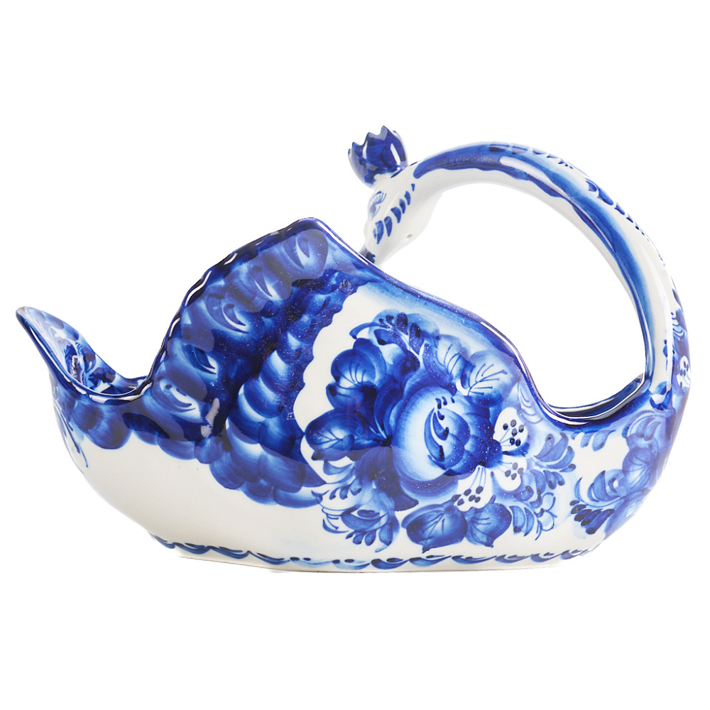 Конфетница «Лебедь». Гжель - интернет магазин Русь Велика я фото 4