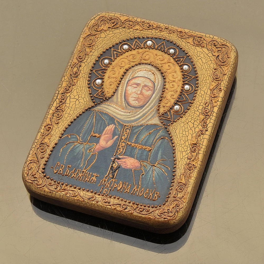 Икона подарочная «Блаженная Матрона Московская» 15 х 20 см - интернет магазин Русь Велика я фото 1