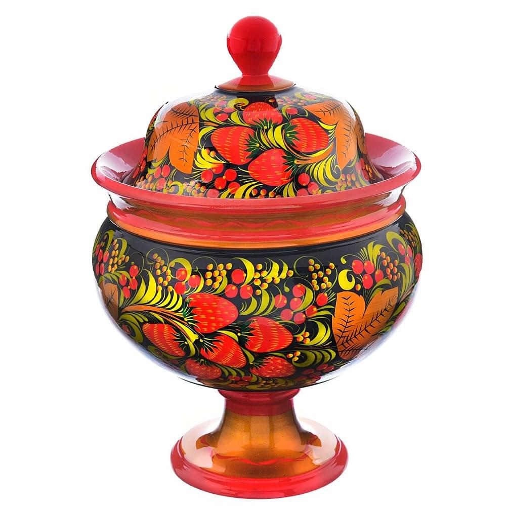 Супница на ножке. Хохлома - интернет магазин Русь Велика я фото 2